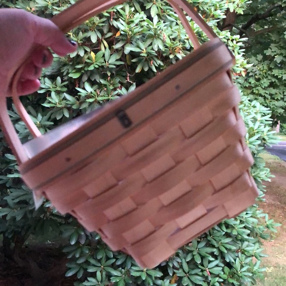 Vtg LONGABERGER Yankees Candle Dual Handle Basket RARE SET Basket Liner Charm - Picture 10 of 16